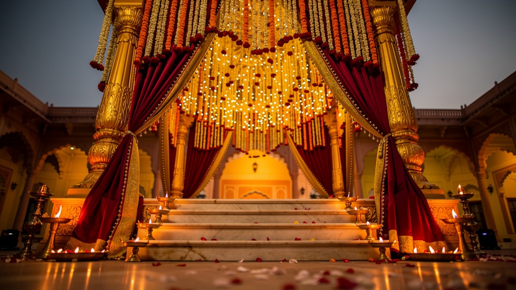 Luxury Indian Wedding Mandap Decoration by Concept Lightings