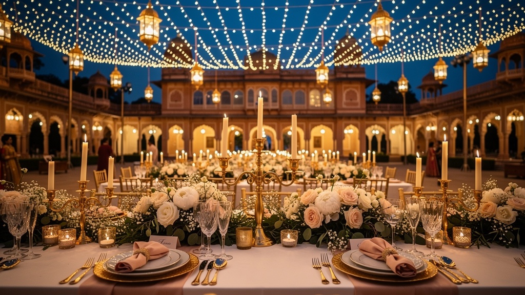 Outdoor Wedding Reception Dinner Setup
